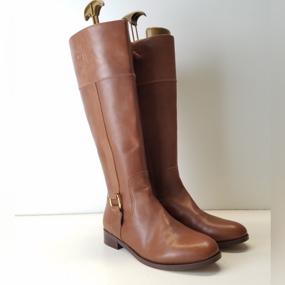 Ralph Lauren Bernadine Leather Boot Size 7 - Picture 2 of 8